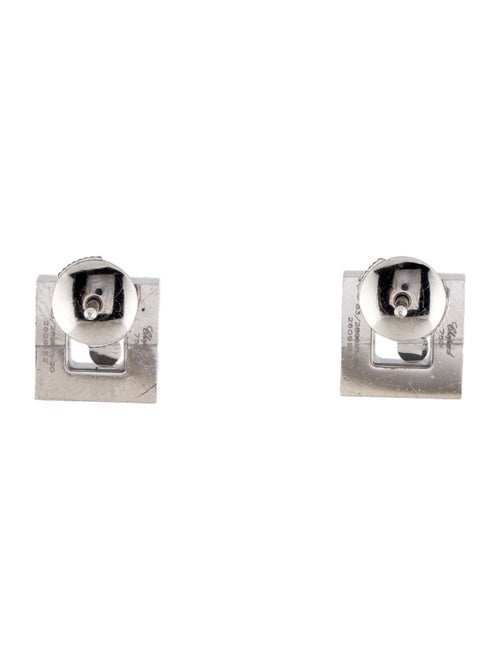 Chopard 18K Ruby & Diamond Square Happy Icon Stud Earrings