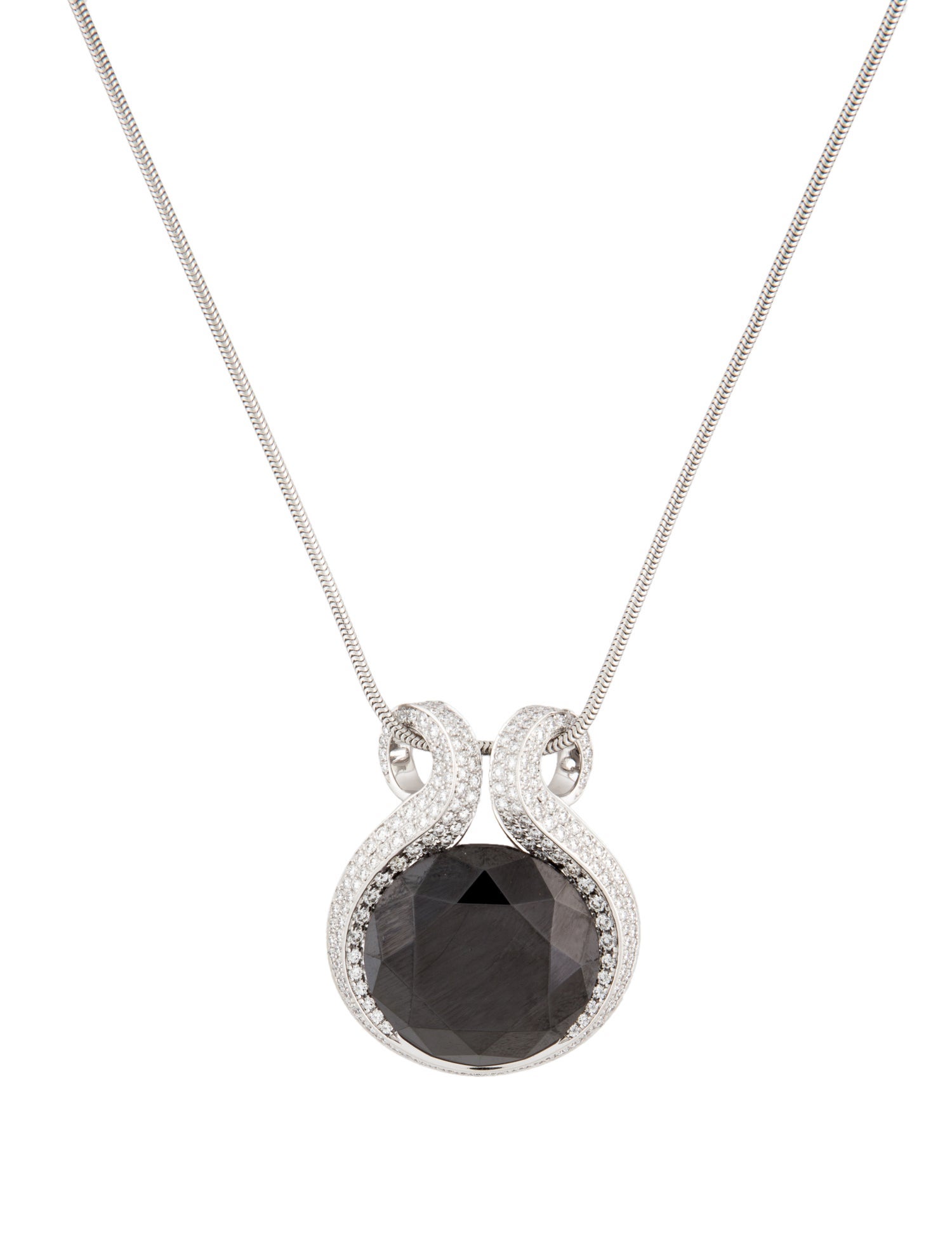 Chopard 1.76ct Diamond & Chrome Stone Pendant Necklace