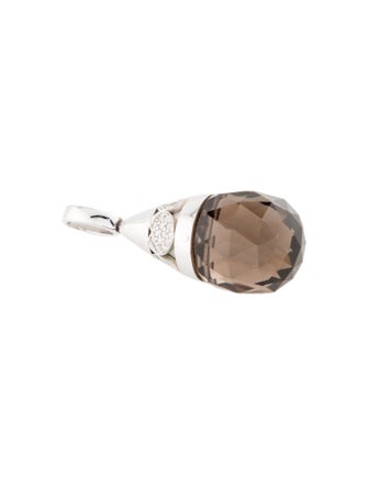 Chopard 18K Smoky Quartz & Diamond Teardrop Pendant