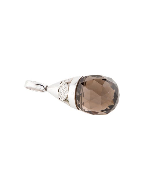 Chopard 18K Smoky Quartz & Diamond Teardrop Pendant