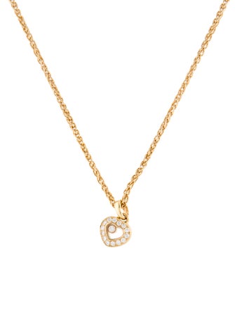 Chopard 18k Diamond Happy Icons Heart Pendant Necklace