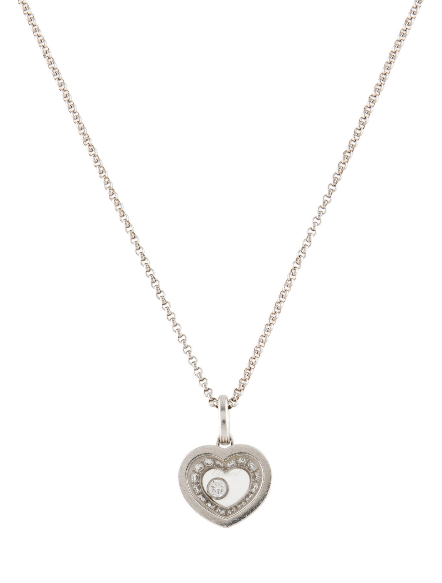 Chopard 18K Happy Diamonds Heart Pendant Necklace