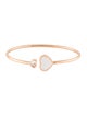 Chopard 18K Mother of Pearl Happy Hearts Cuff Bracelet
