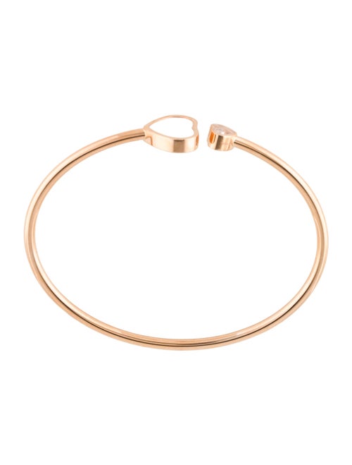 Chopard 18K Mother of Pearl Happy Hearts Cuff Bracelet