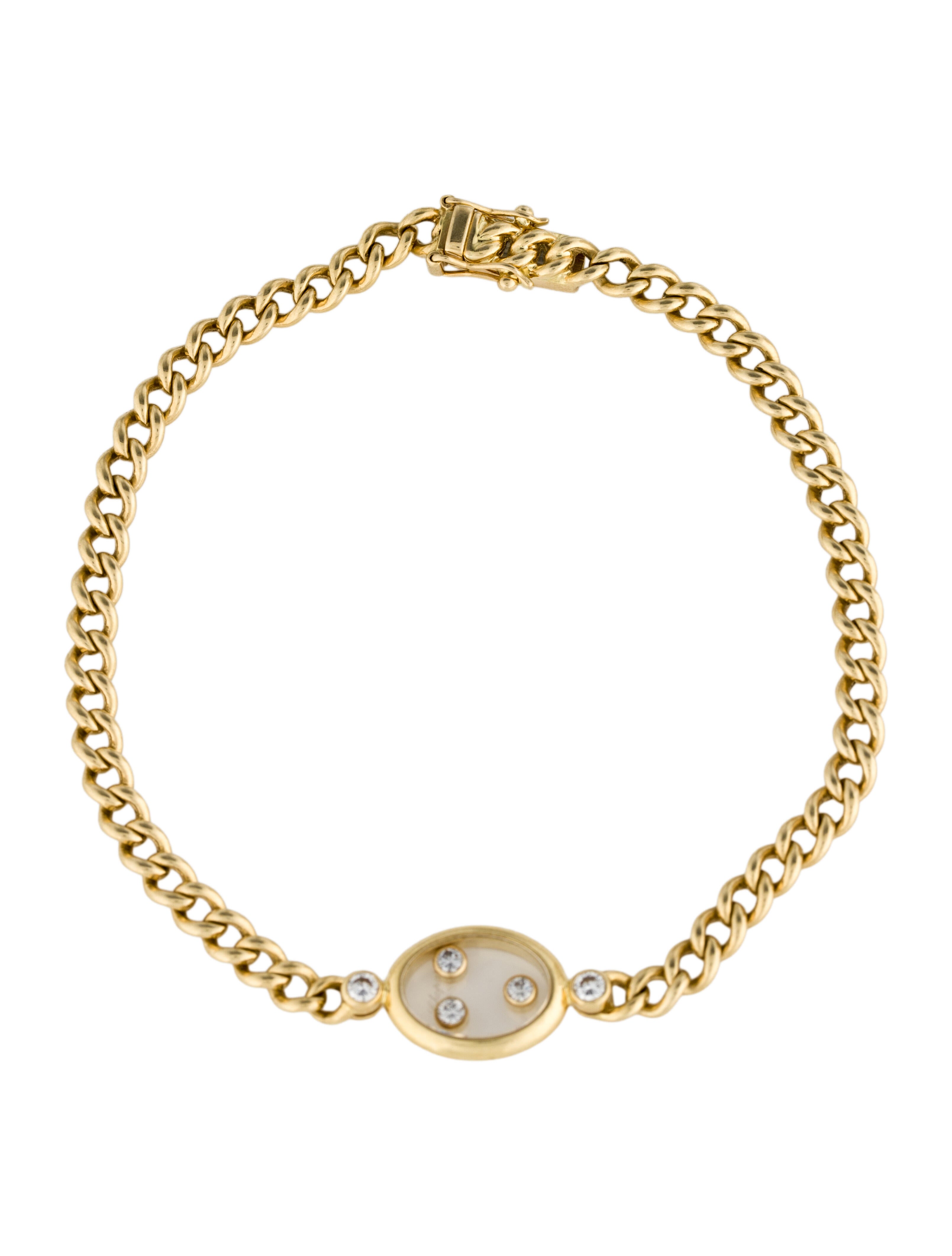 Chopard 18K Happy Diamond Oval Station Bracelet