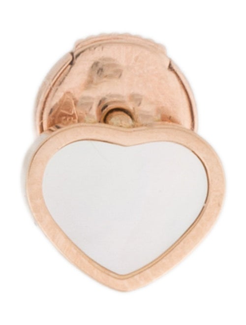 Chopard 18K Mother of Pearl 'My Happy Hearts' Stud Earring
