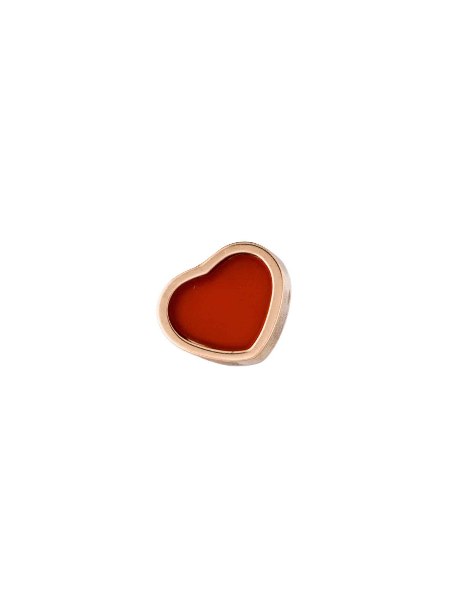 Chopard 18K Carnelian Single Happy Hearts Stud Earring