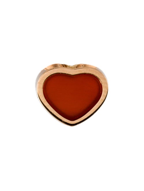 Chopard 18K Carnelian Single Happy Hearts Stud Earring