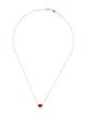 Chopard 18K Carnelian Happy Hearts Pendant Necklace