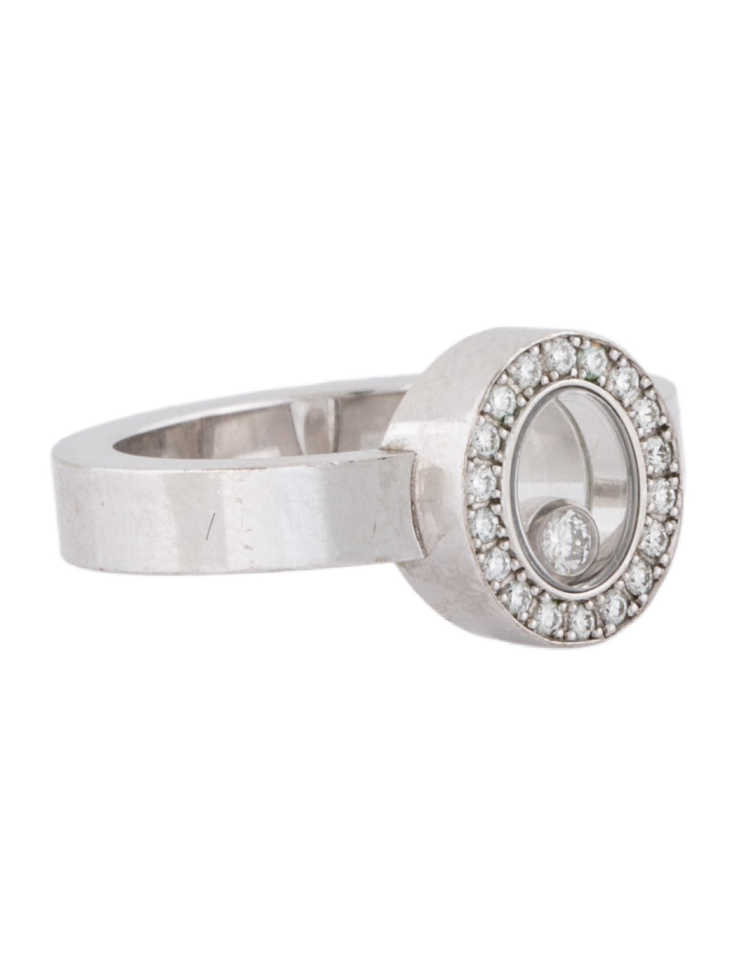 Chopard 18K Happy Diamonds Oval Cocktail Ring