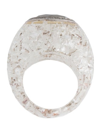 Chopard 18K Diamond & Resin Cocktail Ring