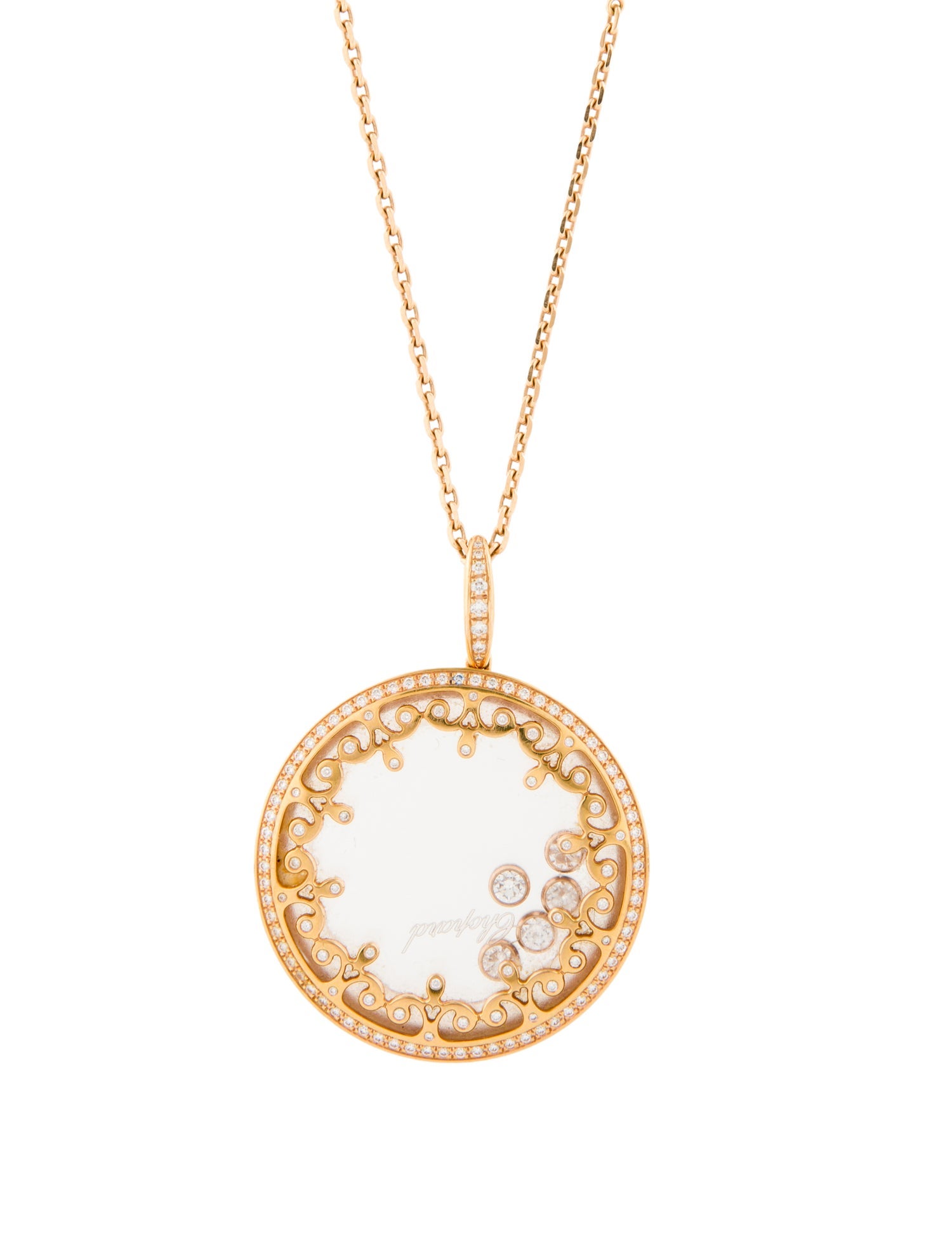Chopard 18K Happy Diamonds Pendant Necklace