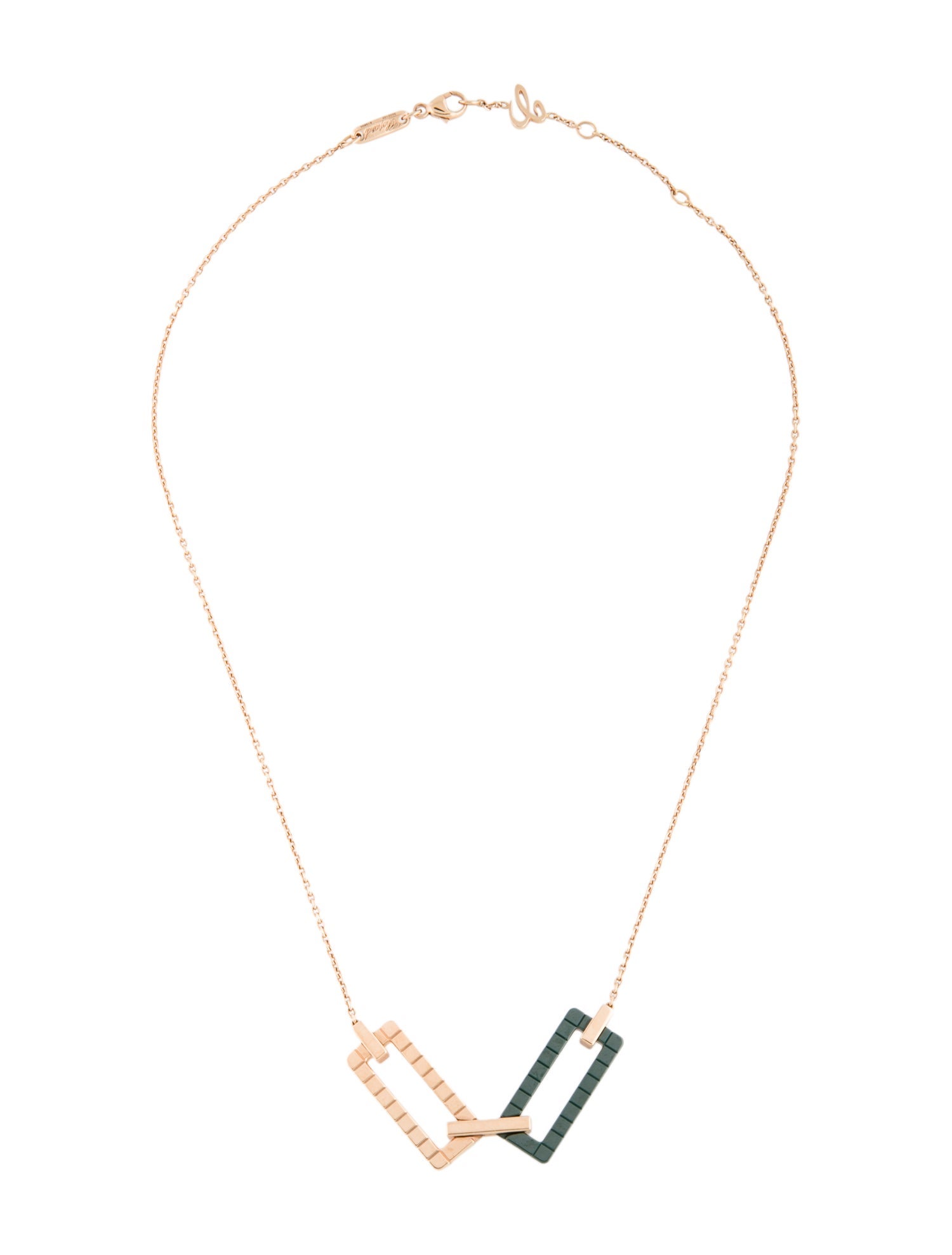 Chopard 18K Ceramic Ice Cube Link Pendant Necklace