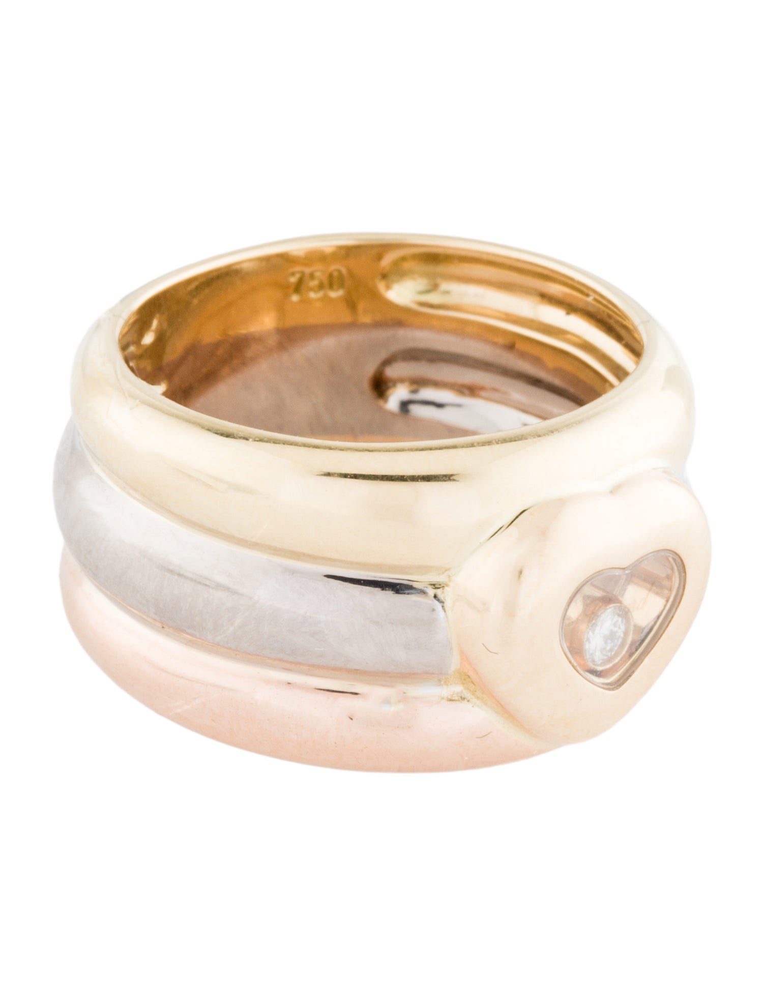 Chopard 18K Diamond Happy Heart Wide Band