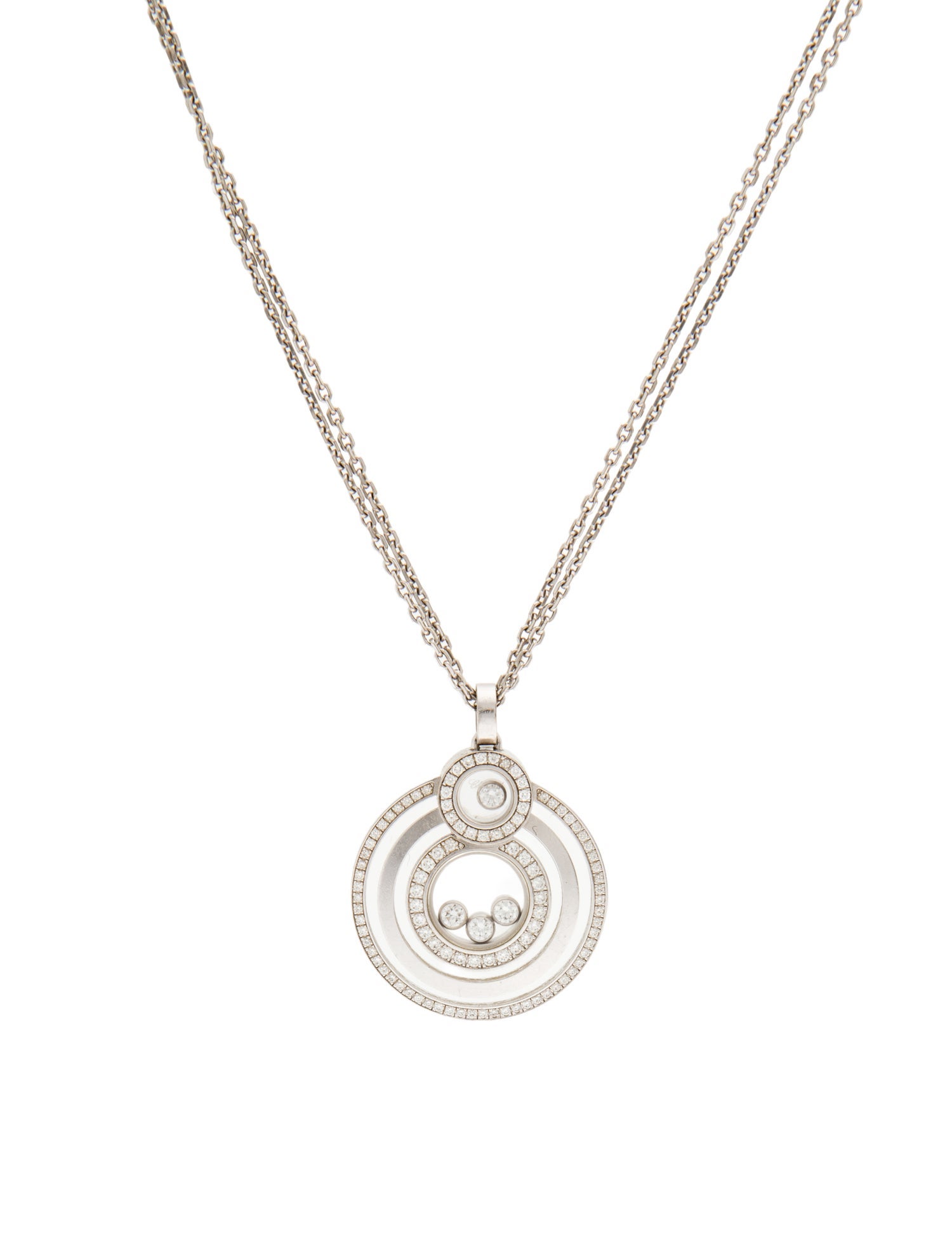 Chopard 18K Happy 8 Diamond Necklace