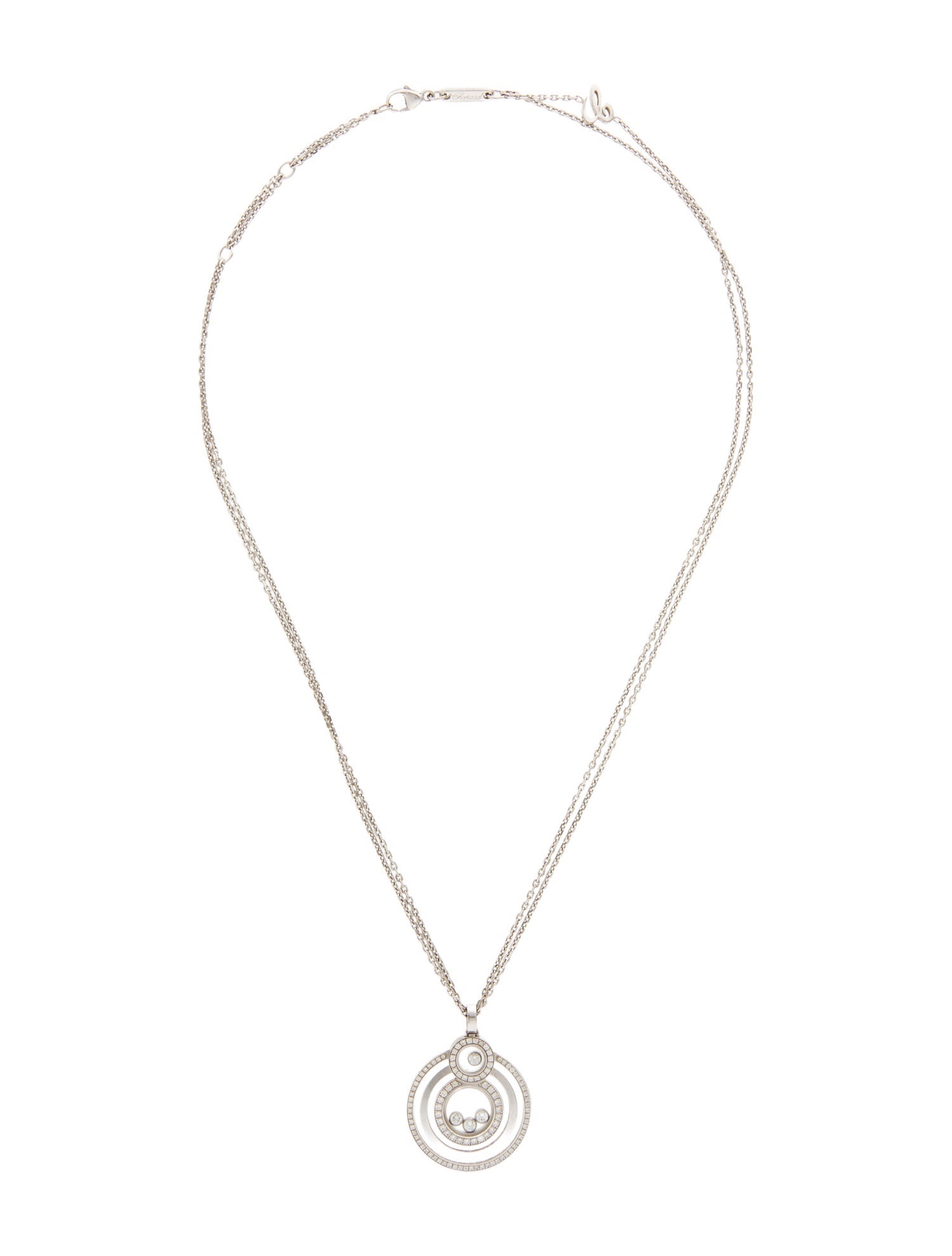 Chopard 18K Happy 8 Diamond Necklace