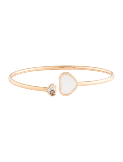 Chopard 18K Mother of Pearl & Diamond Happy Hearts Cuff