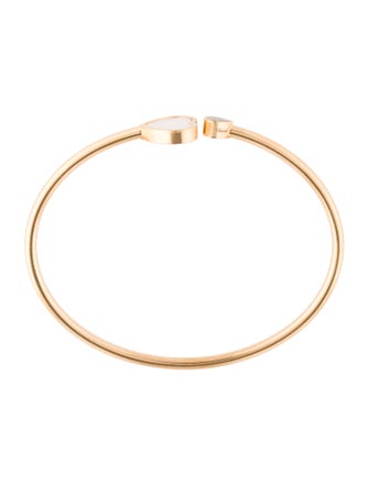 Chopard 18K Mother of Pearl & Diamond Happy Hearts Cuff