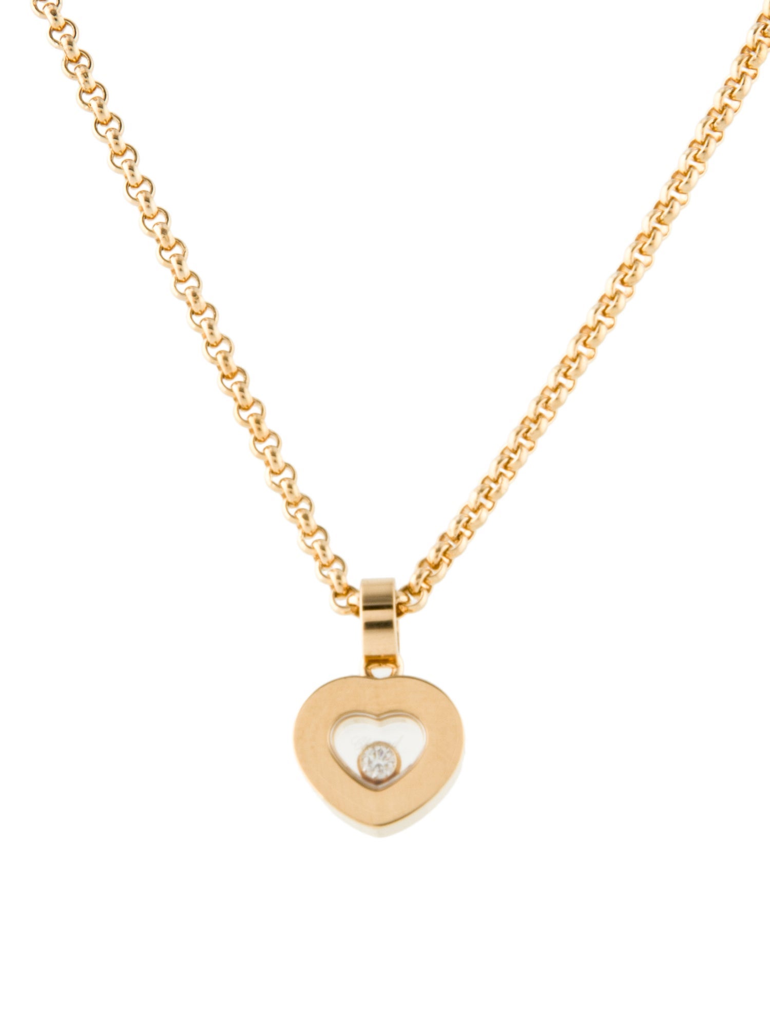 Chopard 18K Diamond Heart Pendant Necklace
