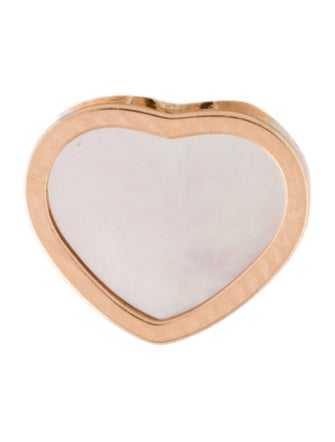 Chopard 18K Mother of Pearl 'My Happy Hearts' Single Stud Earring