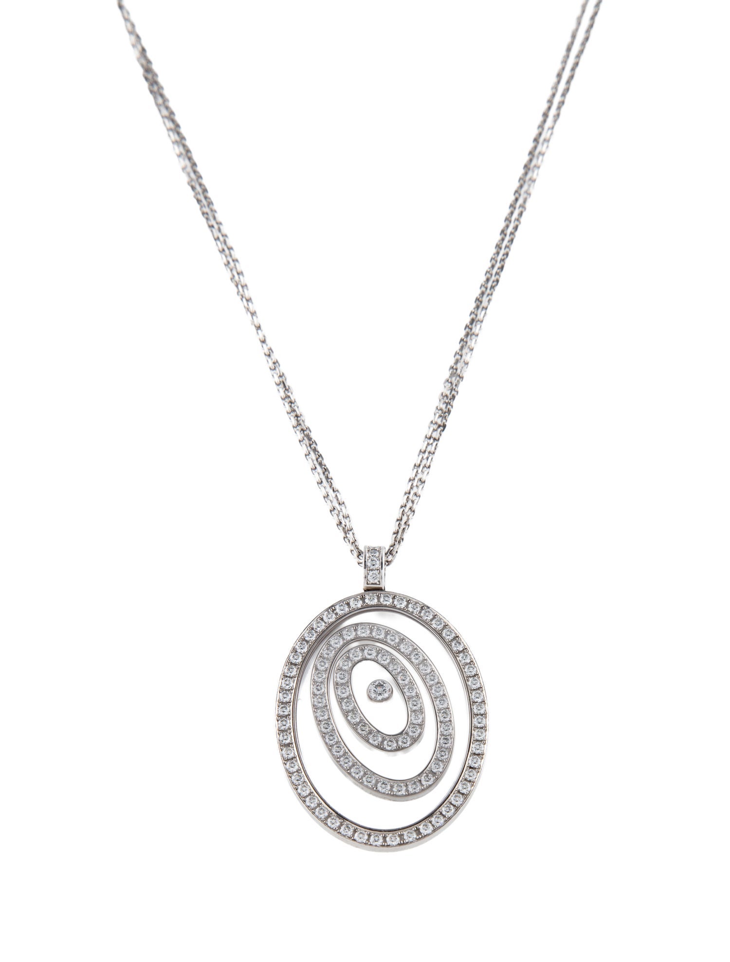 Chopard 18K Happy Spirit Oval Pendant Necklace
