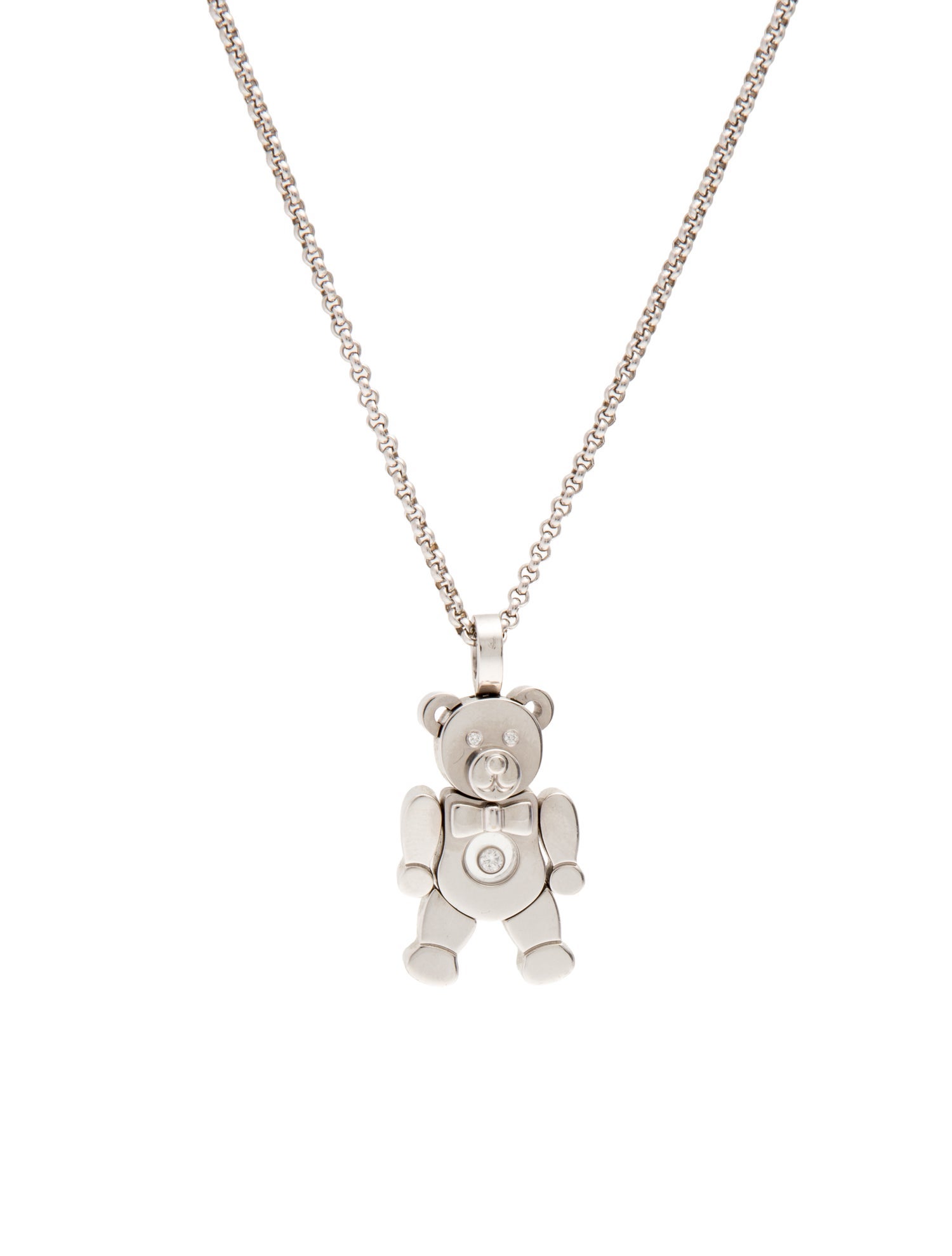 Chopard 18K Happy Diamonds Teddy Pendant Necklace