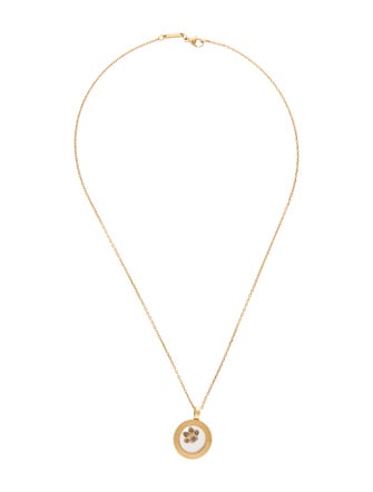Chopard 18K Happy Paws Diamond Pendant Necklace