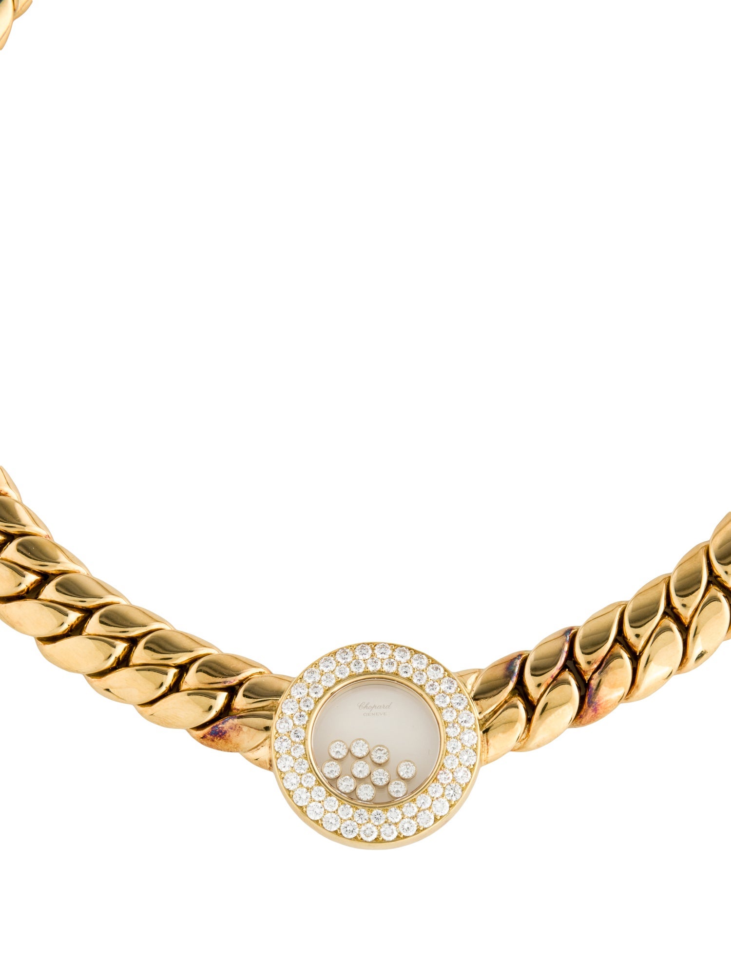 Chopard Vintage 18K Happy Diamonds Collar Necklace