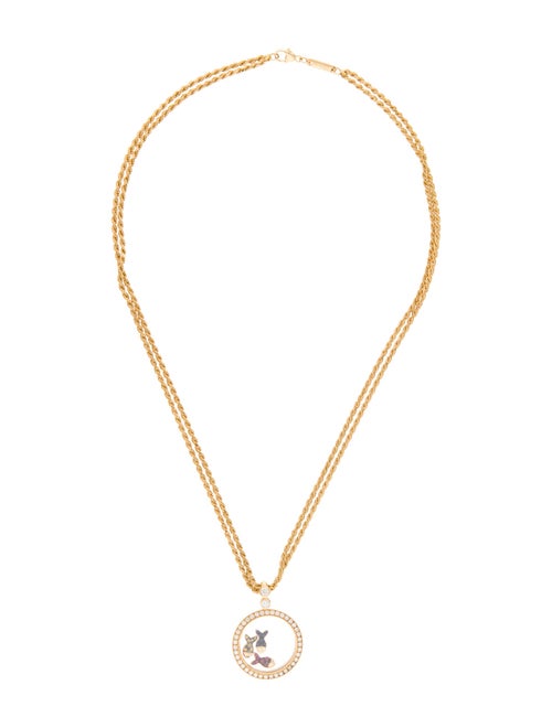 Chopard 18K Diamond Happy Fish Pendant Necklace