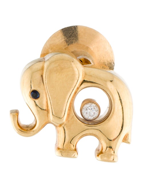 Chopard Diamond and Sapphire Elephant Pin Brooch