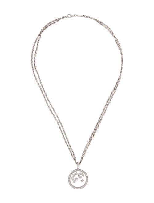 Chopard 18K Diamond Moon & Star Pendant Necklace