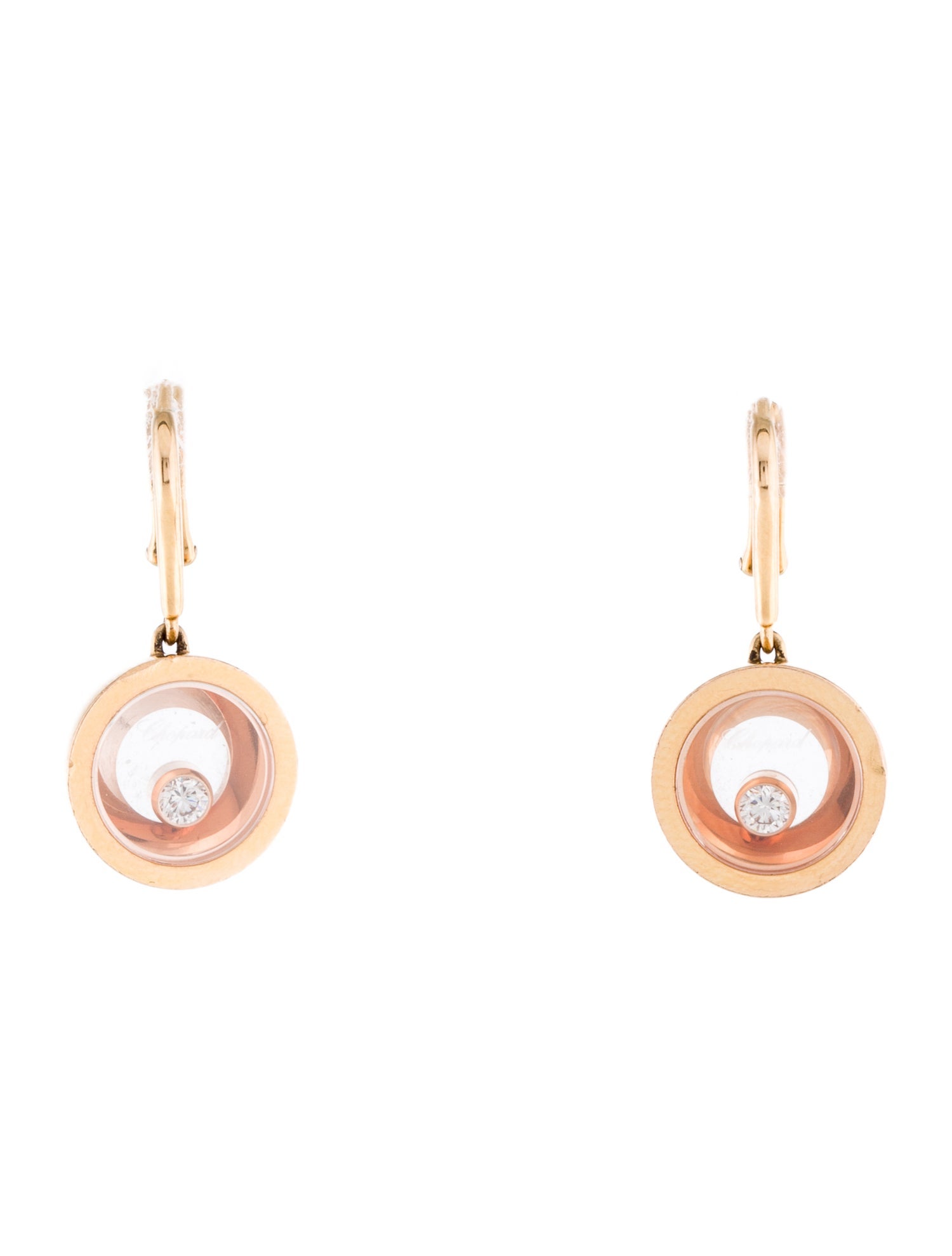 Chopard 18K Diamond Happy Spirit Drop Earrings