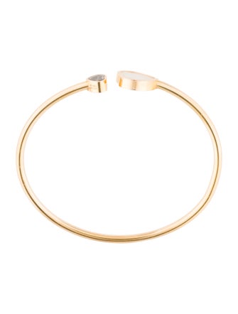 Chopard 18K Mother of Pearl & Diamond Happy Hearts Cuff