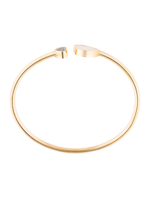 Chopard 18K Mother of Pearl & Diamond Happy Hearts Cuff