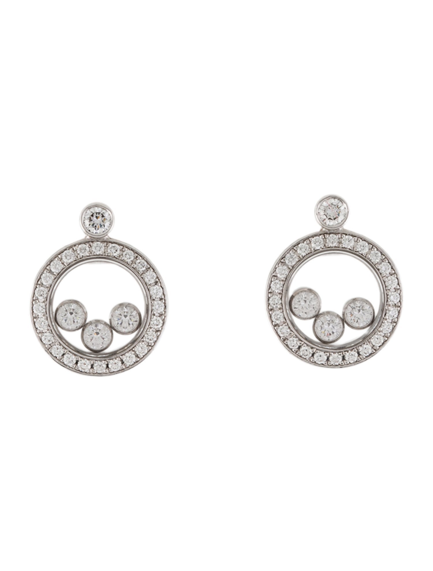 Chopard 18K Diamond Happy Diamonds Icons Earrings