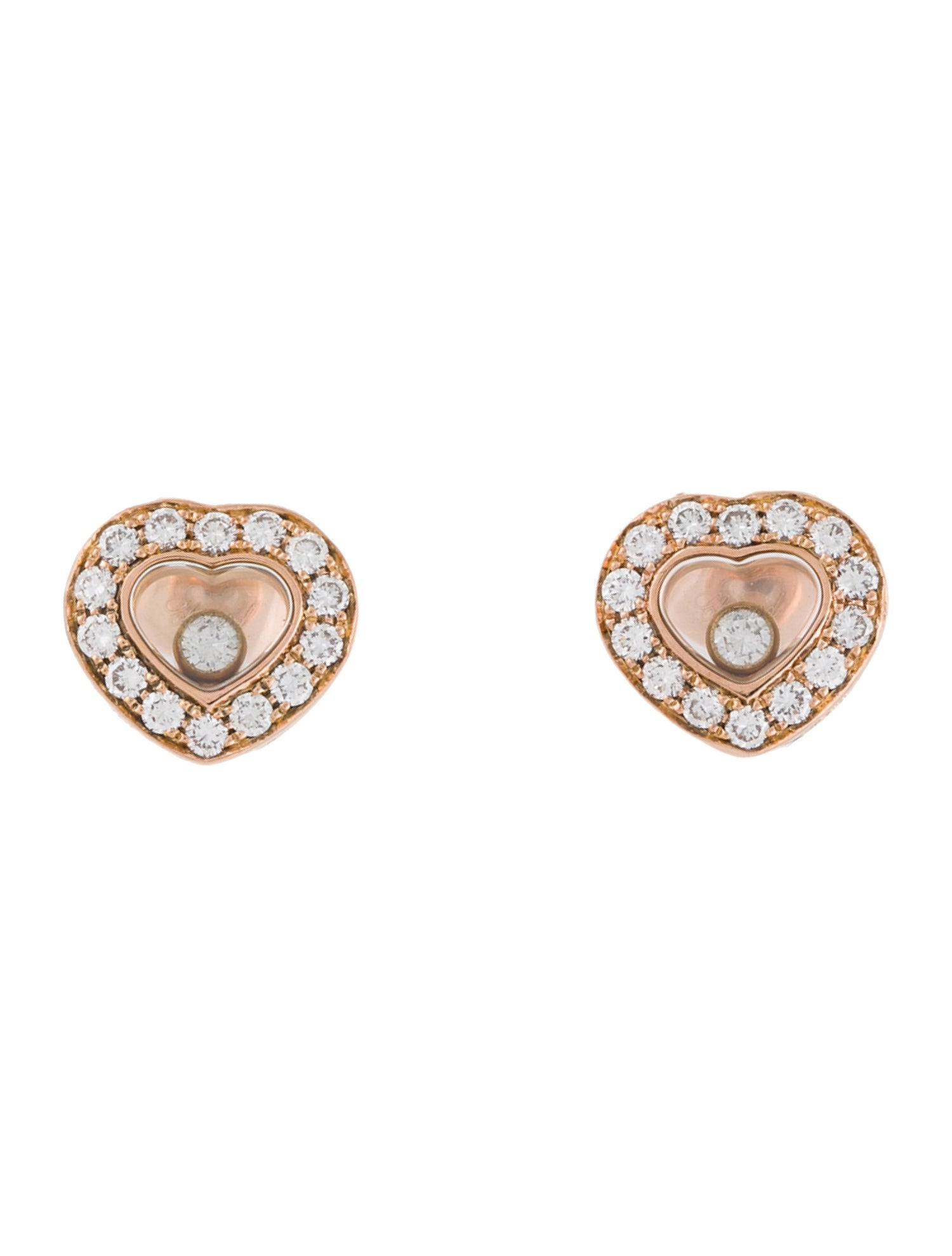 Chopard 18K Diamond Happy Icons Stud Earrings