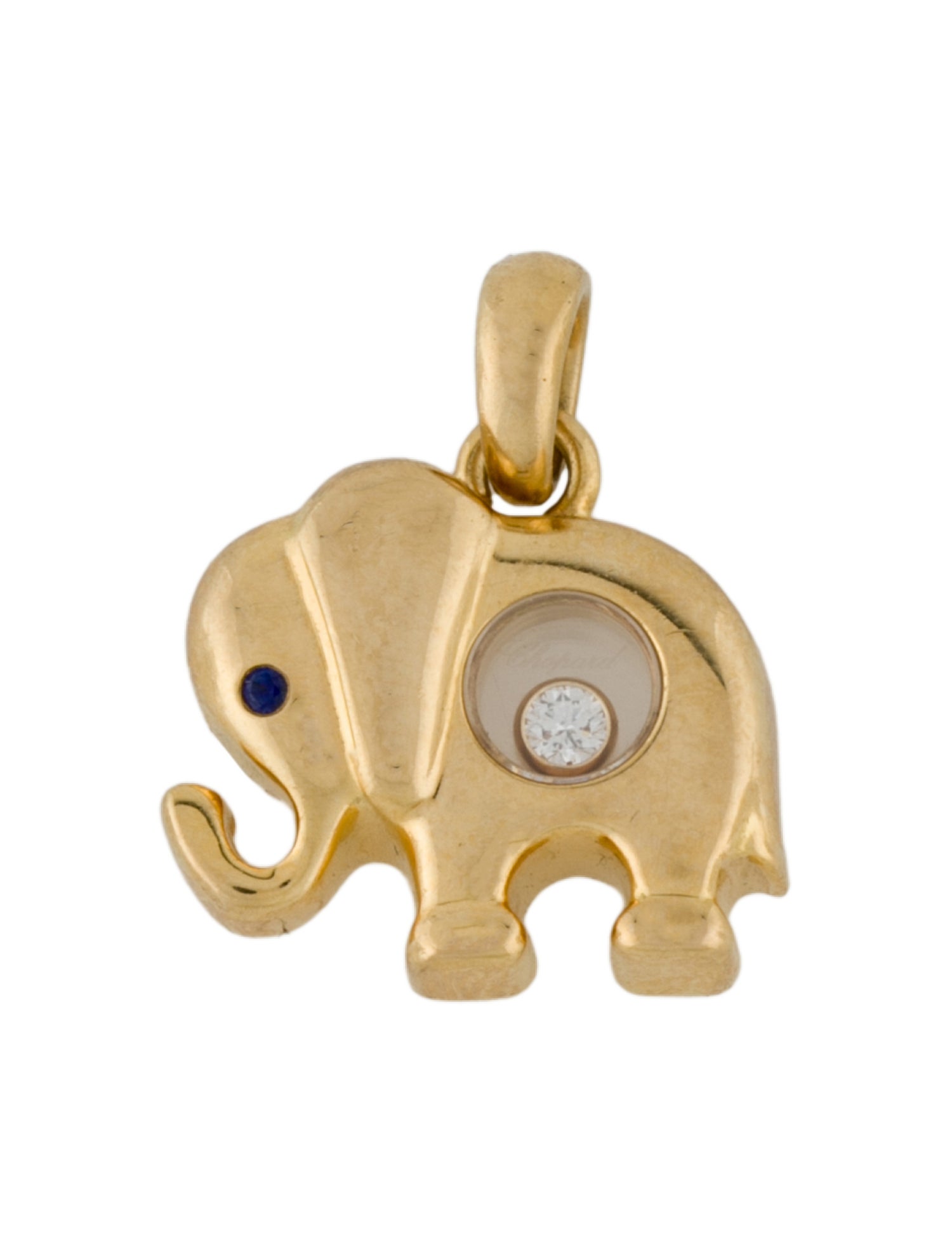 Chopard 18K Sapphire & Diamond Happy Elephant Pendant