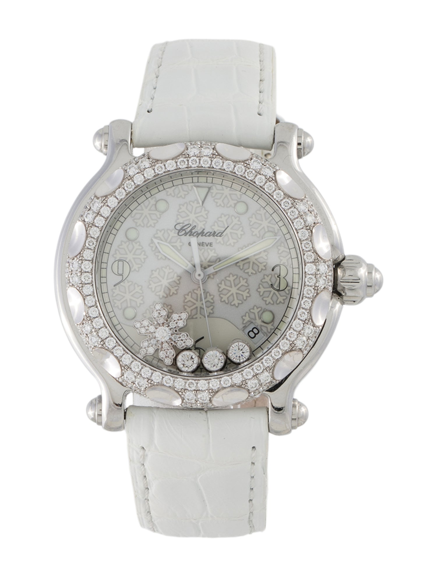 Chopard Happy Sport Diamond Snowflake Watch