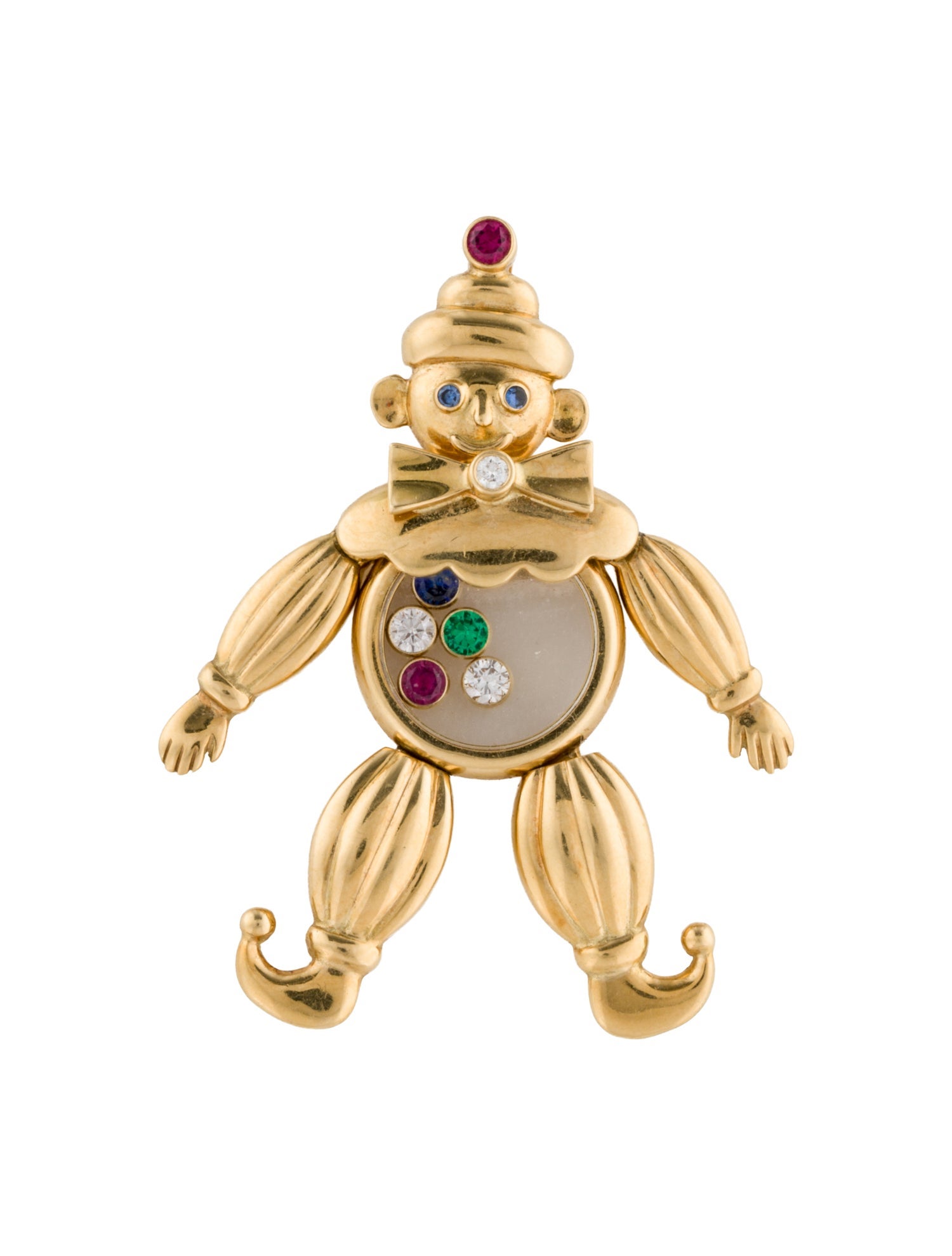 Chopard 18K Multi-Stone & Diamond Happy Clown Pendant