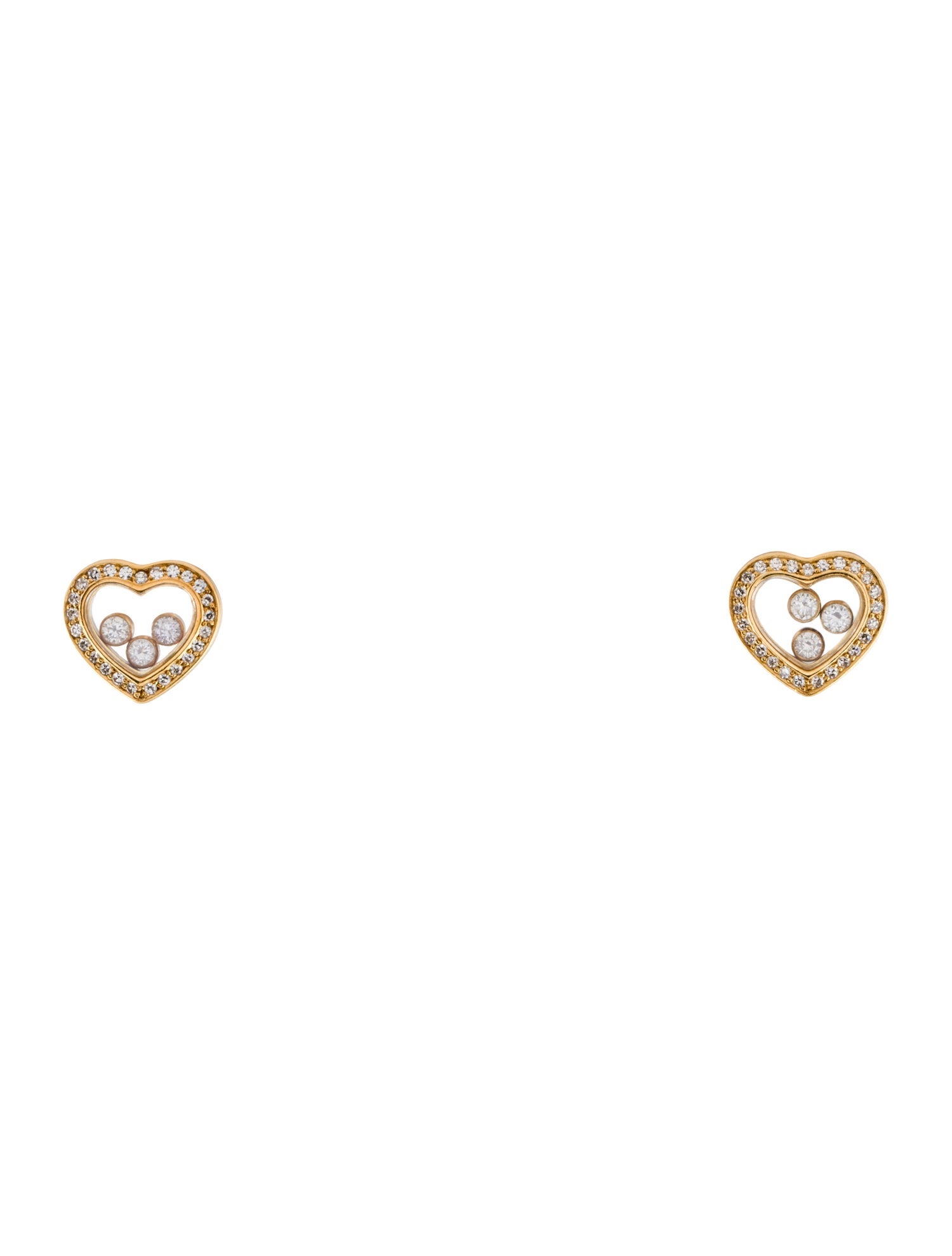 Chopard 18K Diamond Happy Icons Stud Earrings