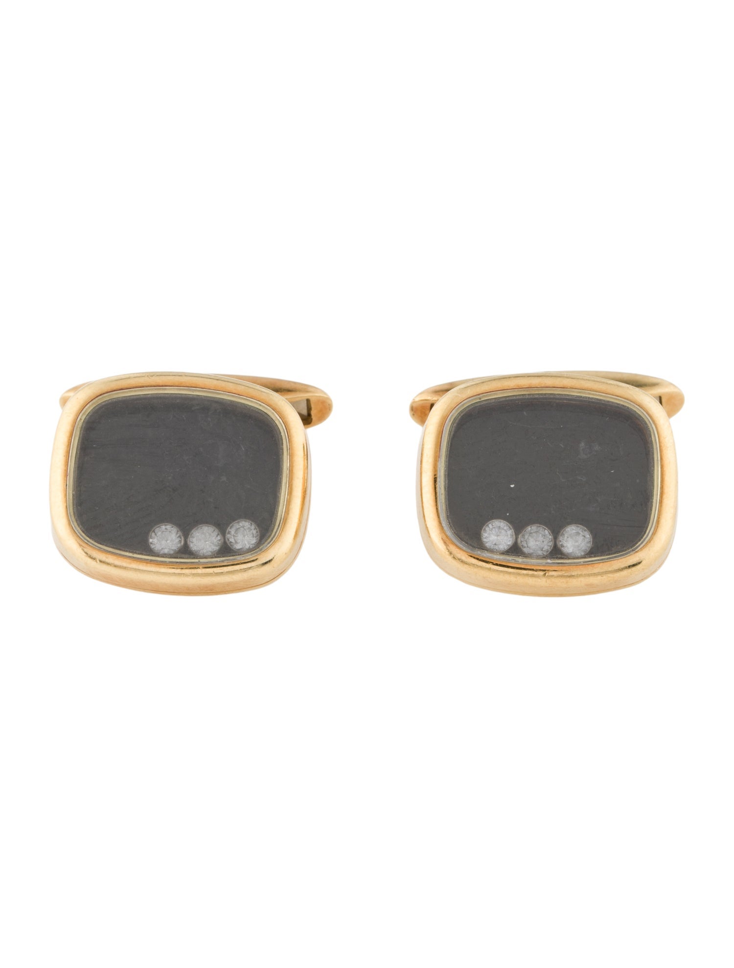 Chopard 18K Happy Diamond Cufflinks and Shirt Stud Set