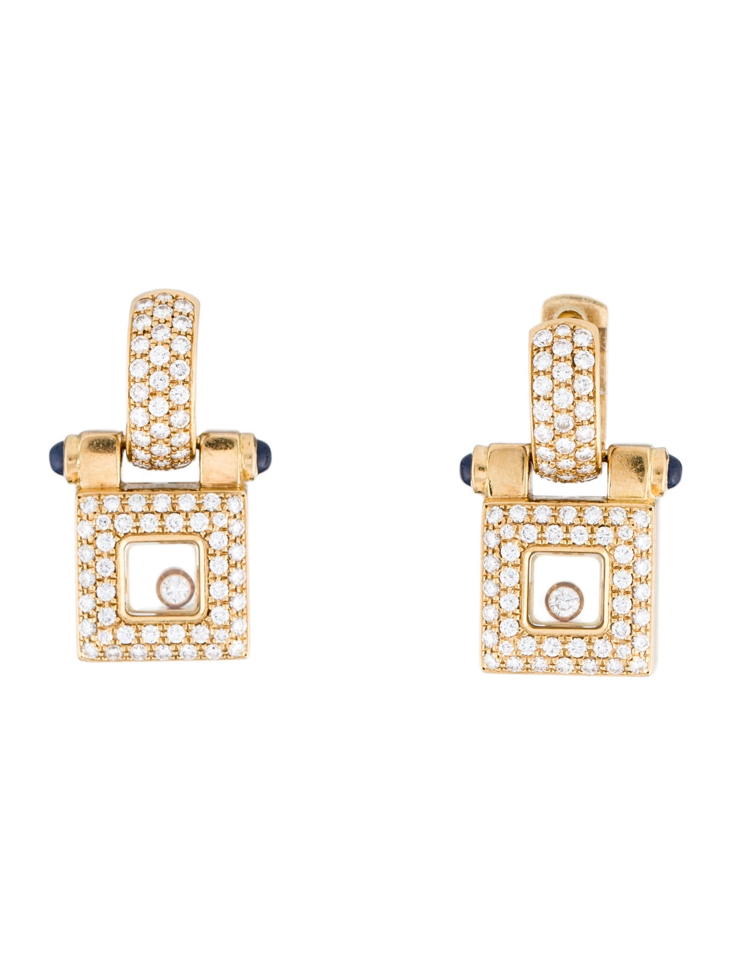 Chopard 18K Sapphire & Diamond Drop Earrings