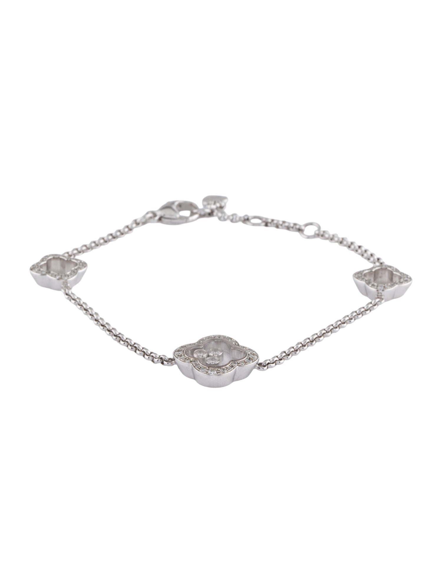 Chopard 18K Diamond Happy Halo Station Bracelet