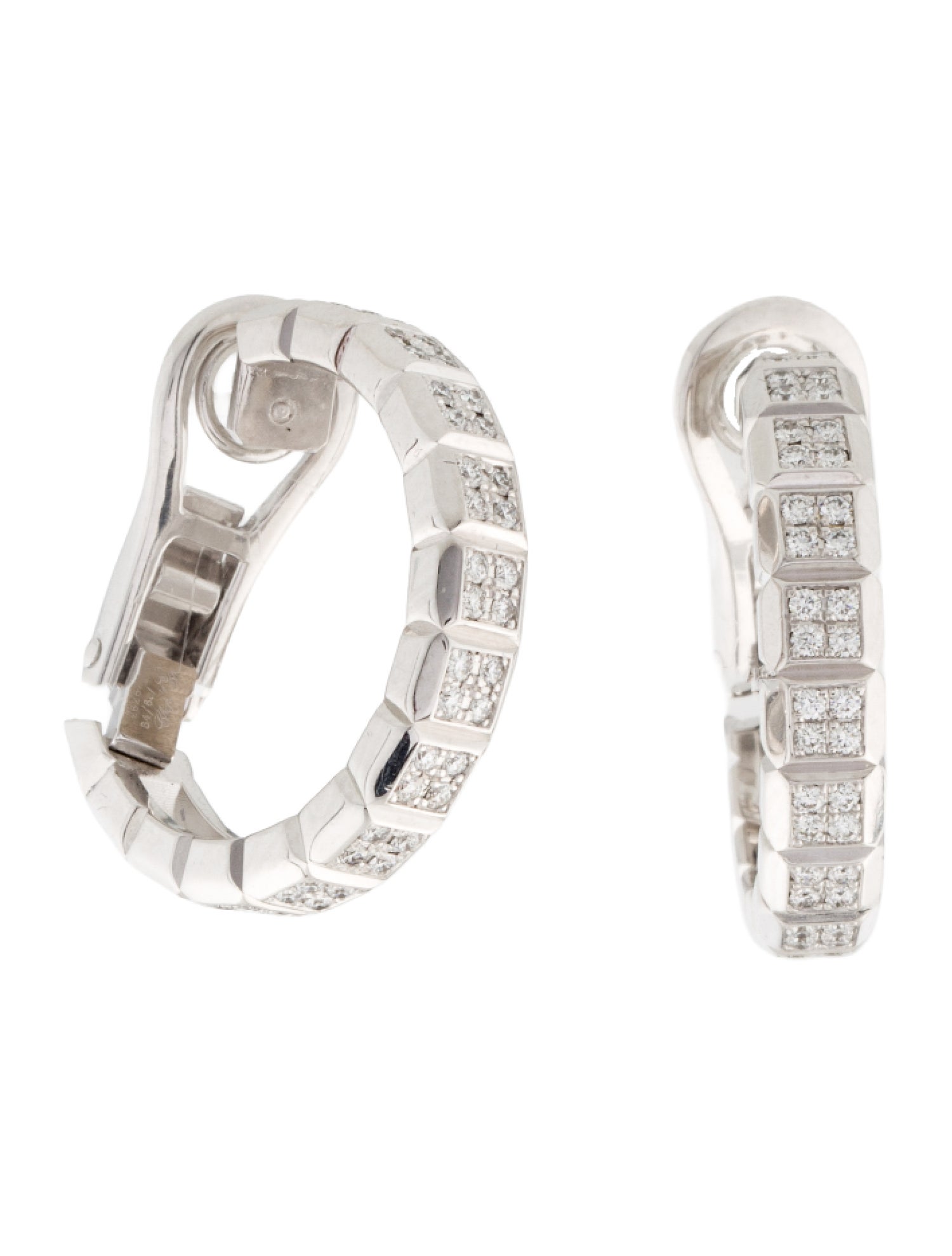 Chopard 18K Diamond Ice Cube Hoop Earclips