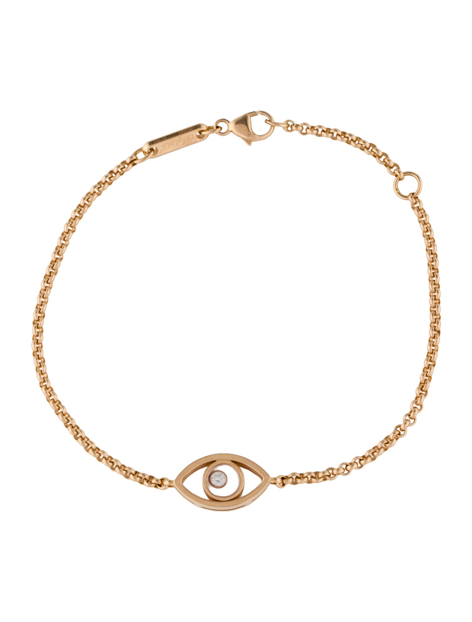 Chopard 18K Diamond Evil Eye Link Bracelet