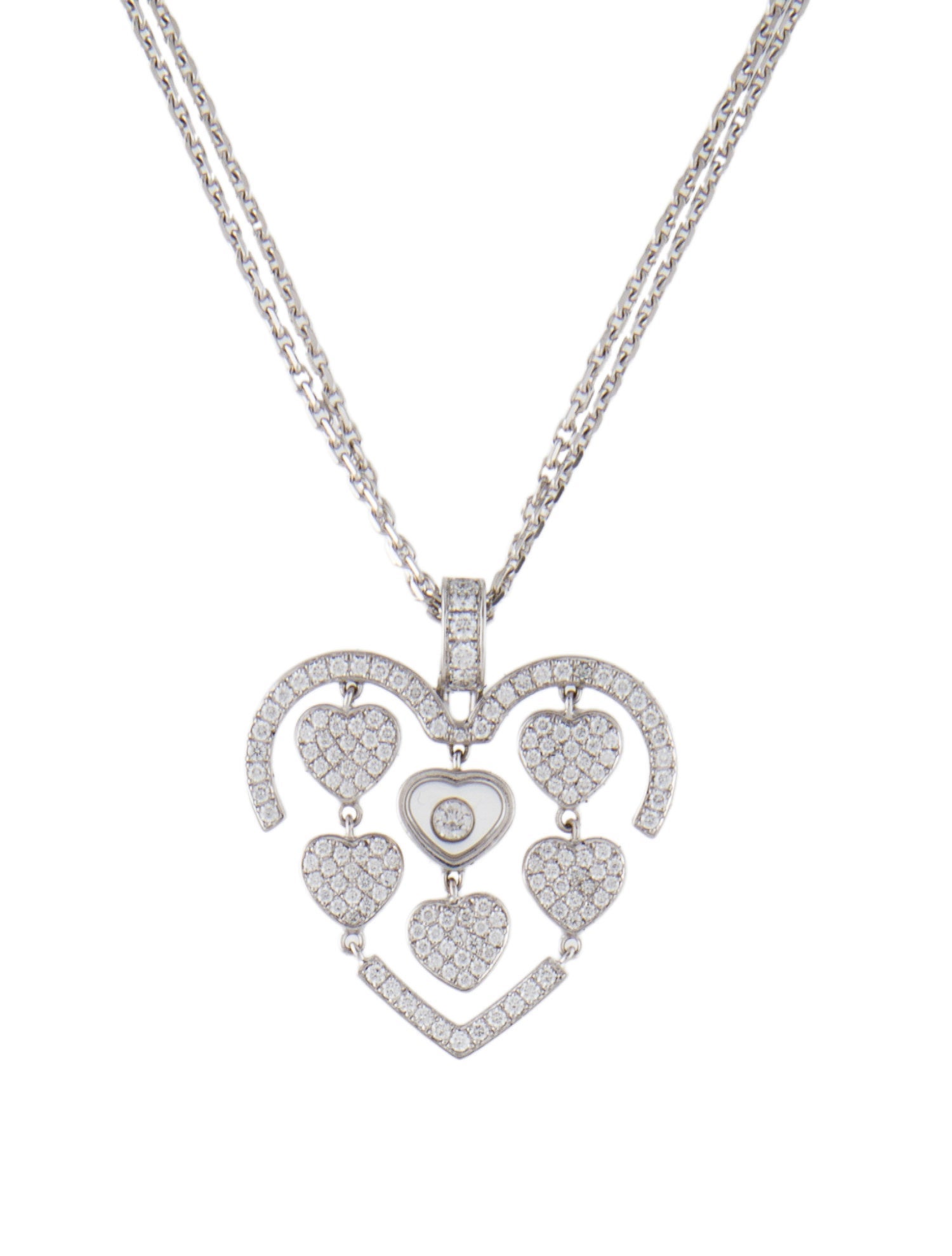 Chopard 18K Diamond Happy Amore Pendant Necklace