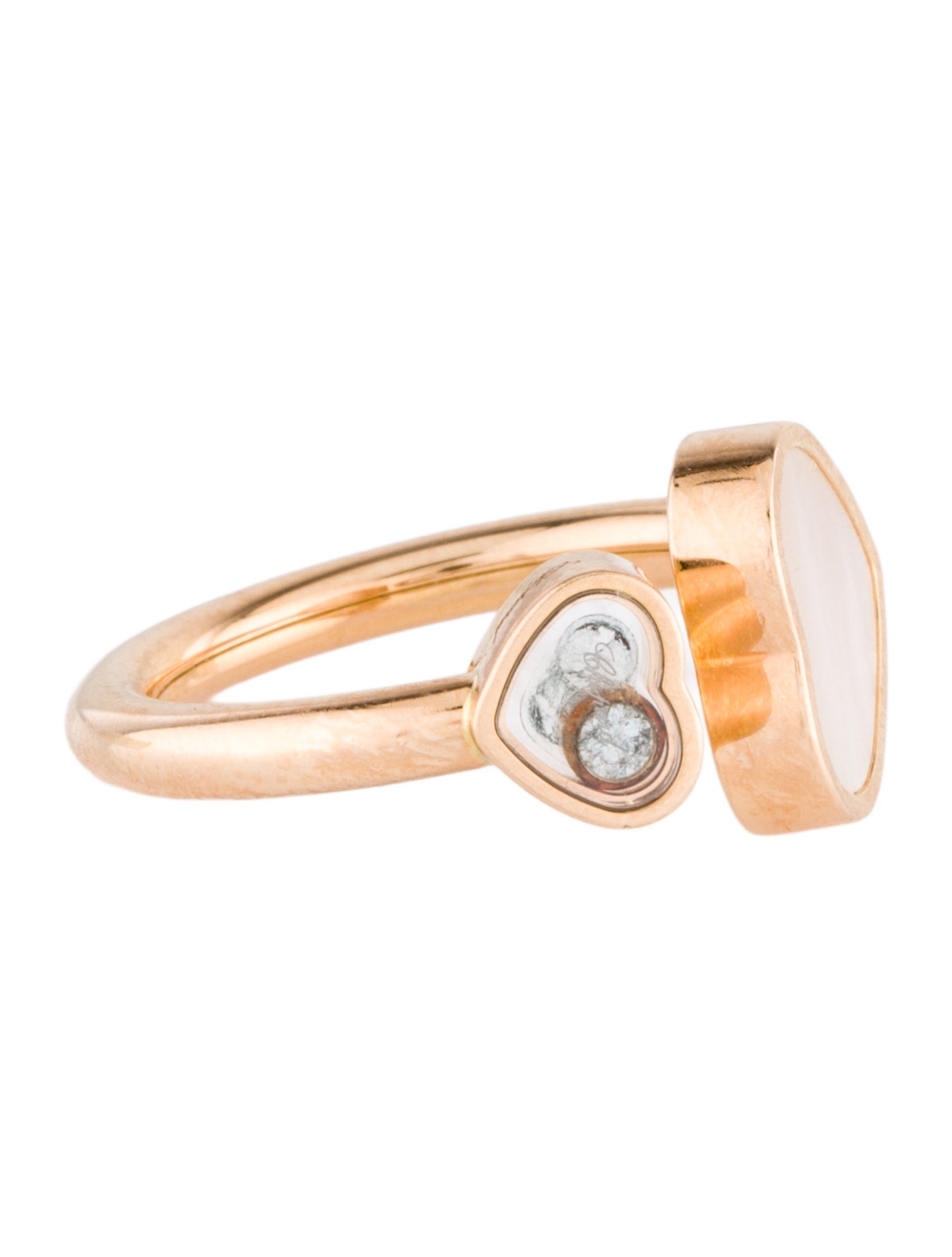 Chopard Mother of Pearl & Diamond Happy Hearts Ring