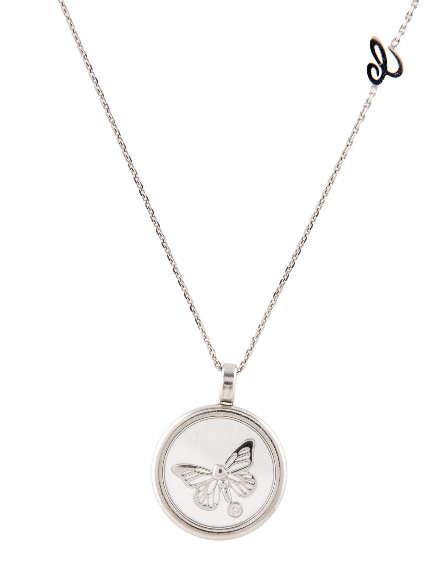 Chopard 18K Diamond Animal World Butterfly Pendant Necklace