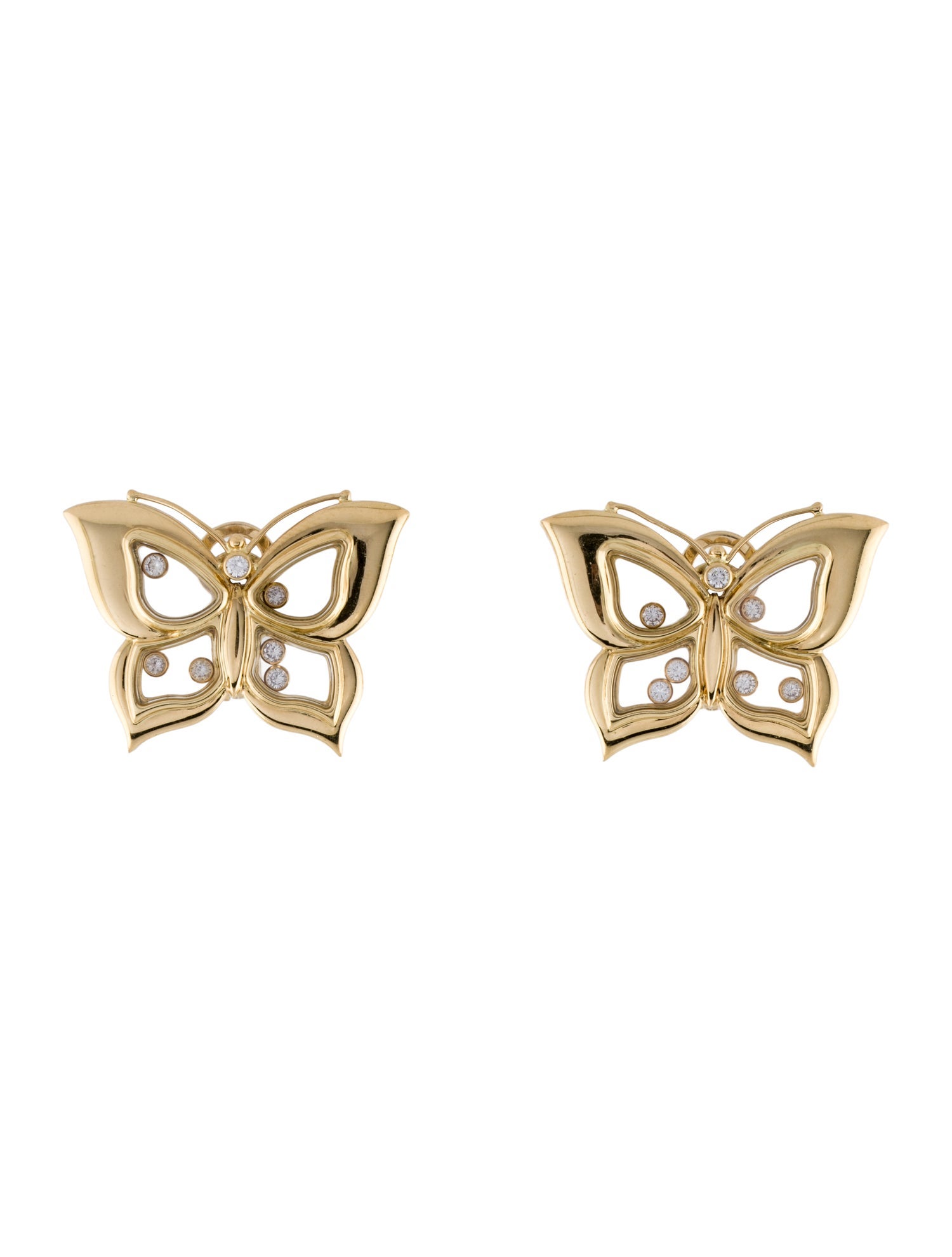 Chopard 18K Diamond Butterfly Earclip Earrings