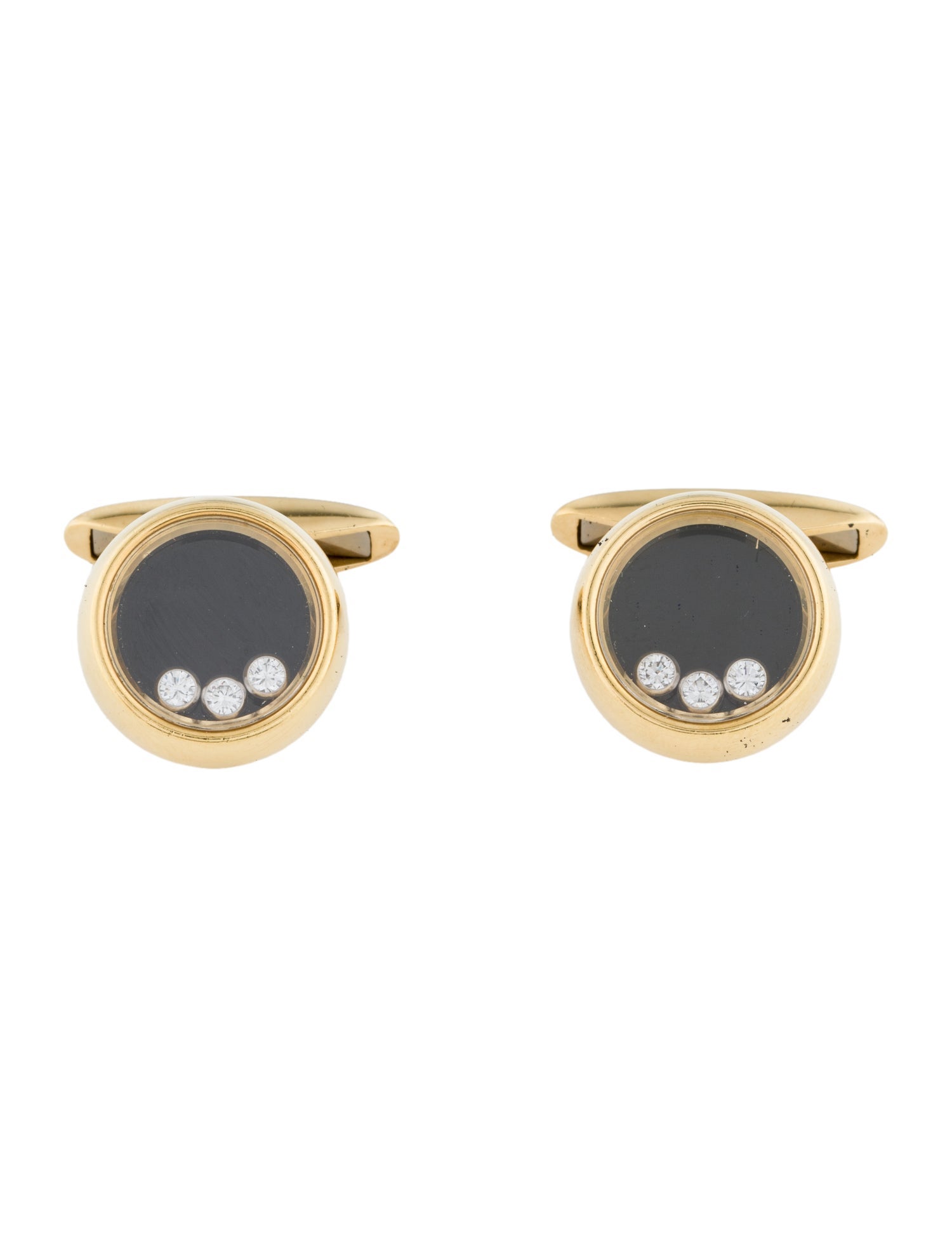 Chopard 18K Diamonds Happy Cufflinks